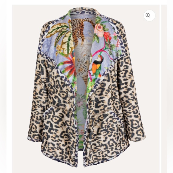 Johnny Was Jackets & Blazers - NWT Johnny Was reversible Sherpa leopard print and floral jacket. VERY ROOMY.